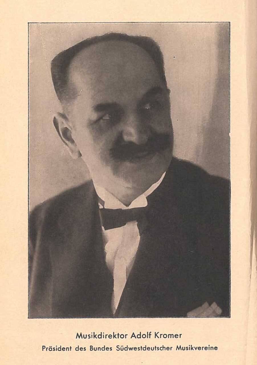 foto-adolf-kromer-praesident-suedwestdeutscher-musikvereine 100 Jahre BDB – Adolf Kromer Präsident Südwestdeutscher Musikvereine