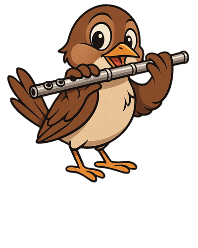 Flöte – Vogel – Musikmentoren 2025 – Projekt “Trixi” – Musikalisches Puzzle für Kinder Flöte - Vogel - Musikmentoren 2025 - Projekt "Trixi" - Musikalisches Puzzle für Kinder
