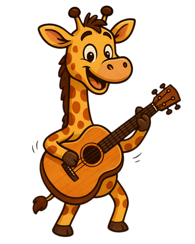Gitarre – Giraffe – Musikmentoren 2025 – Projekt “Trixi” – Musikalisches Puzzle für Kinder Gitarre - Giraffe - Musikmentoren 2025 - Projekt "Trixi" - Musikalisches Puzzle für Kinder