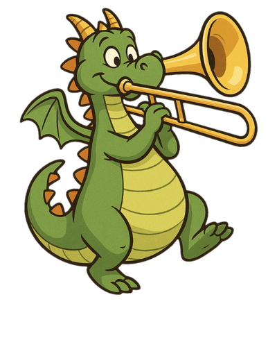 Posaune – Drache – Musikmentoren 2025 – Projekt “Trixi” – Musikalisches Puzzle für Kinder Posaune - Drache - Musikmentoren 2025 - Projekt "Trixi" - Musikalisches Puzzle für Kinder