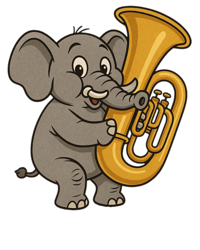 Tuba – Elephant – Musikmentoren 2025 – Projekt “Trixi” – Musikalisches Puzzle für Kinder Tuba - Elephant - Musikmentoren 2025 - Projekt "Trixi" - Musikalisches Puzzle für Kinder